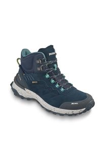 Wanderschuh Meindl "Dallas Lady Mid GTX", Damen, Gr. 7.5, blau (marineblau, t&uuml;rkis), Obermaterial: 100% Rindsleder Leather cow., Schuhe Wanderschuh