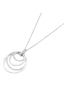 Kette mit Anh&auml;nger "Kette Anh&auml;nger, 4 Ringe beweglich, Silber 925", wei&szlig;, Giorgio Martello MILANO, Halsketten, Damen, Silber 925 (Sterlingsilber), Kette mit Anh&auml;nger