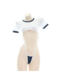 Cute bodysuit sexy lingerie hollow out clothing anime cosplay female student uniform sheer high waist student set