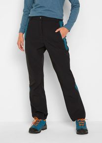bonprix wasserabweisende Softshell-Hose, schwarz, Gr.56, Sportliche Softshell-Hose zum Wandern mit elastischen Eins&auml;tzen am Bund, Straight Fit, aus Softshell