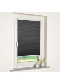 Wabenplissee Liedeco "Liedeco Wabenplissee &ndash; Tageslichtqualit&auml;t, blickdicht", schwarz (grau), B:60cm H:210cm, Plissees, Wabenplissee, Tageslichdurchl&auml;ssig, blickdicht, Einfache Montage ohne Bohren