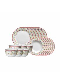 Ritzenhoff & Breker Geschirr-Set RITZENHOFF & BREKER "Tafelservice Shanti Doppio 18er Set bunt", bunt, 18, Porzellan, Geschirr-Sets, Geschirr-Set, Sp&uuml;lmaschinengeeignet