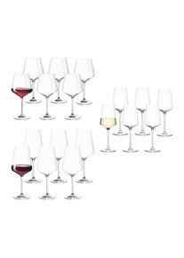 Gl&auml;ser-Set Leonardo "Wein- und Sektgl&auml;ser Puccini 18er Set transparent", bunt (transparent), B:2cm H:2cm, Glas, Trinkgef&auml;&szlig;e, Gl&auml;ser-Set, Ideal f&uuml;r den Alltag, sp&uuml;lmaschinengeeignet