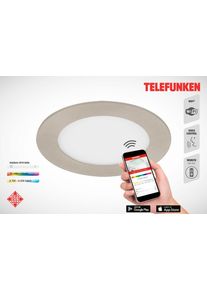 Telefunken Smarte LED-Leuchte "VIRGO", silber (wei&szlig;, neutral), Leuchten, Smarte LED-Leuchte