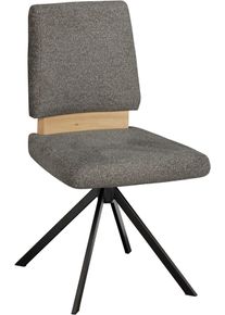 Drehstuhl MASSIVLINE & MORE "Br&uuml;gge 301", grau, schwarz, grau, B:48cm H:92cm T:59,5cm, Holzwerkstoff, Metall, Stoff, St&uuml;hle, Drehstuhl