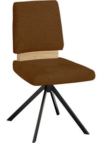 Drehstuhl MASSIVLINE & MORE "Br&uuml;gge 301", rost, schwarz, rost, B:48cm H:92cm T:59,5cm, Holzwerkstoff, Metall, Stoff, St&uuml;hle, Drehstuhl