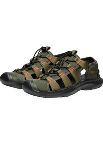 Sandale Keen "SEANIK H2", Herren, Gr. 42, gr&uuml;n (forest night, schwarz olive), Synthetik, Schuhe Sandale
