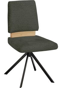 Drehstuhl MASSIVLINE & MORE "Br&uuml;gge 301", moosgr&uuml;n, schwarz, moosgr&uuml;n, B:48cm H:92cm T:59,5cm, Holzwerkstoff, Metall, Stoff, St&uuml;hle, Drehstuhl