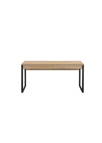 Schreibtisch OTTO HOME "Moid, Computertisch im modernen Design", schwarz (eiche natur, schwarz, schwarz, eiche natur), B:160cm H:77cm T:60cm, Tische, Schreibtisch, Breite 120/140/160 cm, mit Metallbeinen & Schublade