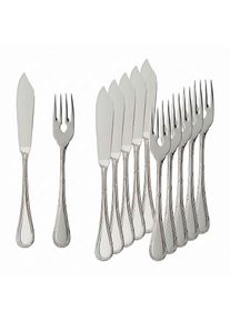 Villeroy & Boch Fischbesteck VILLEROY & BOCH "Fischbesteck Kreuzband Septfontaines 6er Set silber", silber, 12, Essbesteck-Sets, Fischbesteck, Sp&uuml;lmaschinenfest
