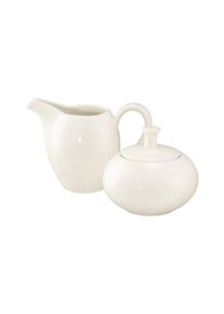 Milch- und Zuckerset Seltmann Weiden "Milch- & Zuckerset Savona Fine Diamond 2er Set creme", beige (creme), 2, Porzellan, Geschirr-Sets, Milch- und Zuckerset, Sp&uuml;lmaschinenfest, Mikrowellensicher, Ofenfest