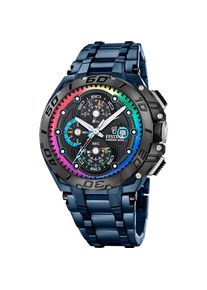 Chronograph Festina "Chrono Bike Special Edition", blau (blau, schwarz, bunt), Armbanduhren, Herren, Chronograph, Quarzuhr, Armbanduhr, Herrenuhr, Edelstahlarmband