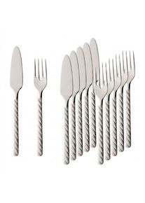 Villeroy & Boch Fischbesteck VILLEROY & BOCH "Fischbesteck Montauk 6er Set silber", silber, 12, Essbesteck-Sets, Fischbesteck, Sp&uuml;lmaschinenfest