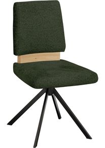 Drehstuhl MASSIVLINE & MORE "Br&uuml;gge 301", khaki, schwarz, khaki, B:48cm H:92cm T:59,5cm, Holzwerkstoff, Metall, Stoff, St&uuml;hle, Drehstuhl