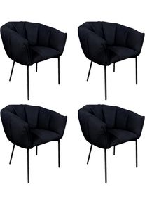 Armlehnstuhl Stolkom "Pina BxHxT 70x78x63 cm", grau, schwarz, schwarz, grau, B:70cm H:78cm T:63cm, Metall, Stoff, St&uuml;hle, Armlehnstuhl, Breite 70cm, Metallgestell