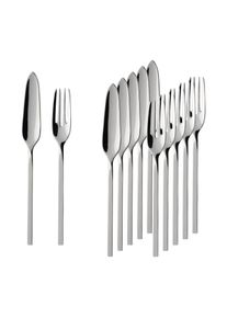 Villeroy & Boch Fischbesteck VILLEROY & BOCH "Fischbesteck NewWave 6er Set silber", silber, 12, Essbesteck-Sets, Fischbesteck, Sp&uuml;lmaschinenfest