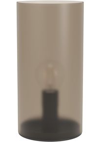 Eglo Tischleuchte "GEO Tischlampe - E14 - 1X40W - IP20 - zylinderf&ouml;rmig", beige (sandfarben), 1, &Oslash; 10cm H: 20cm, 1 Stk., Leuchten, Nachttischlampe, &Oslash;10 x H20 cm, sandfarben, Schlafzimmerlampe, Tischleuchte