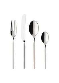 Villeroy & Boch Besteck-Set VILLEROY & BOCH "Tafelbesteck NewWave 24er Set edelstahl", silber (edelstahl), 24, Essbesteck-Sets, Besteck-Set, Sp&uuml;lmaschinenfest