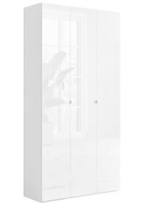Schuhschrank OTTO HOME "SMILE Breite 95 cm, H&ouml;he 184 cm, Schuhregal mit 7 Ebenen", wei&szlig; (wei&szlig; hochglanz lack), B:95cm H:184cm T:35cm, Schr&auml;nke, Schuhschrank, Schuhkommode in Weiss Hochglanz Lack