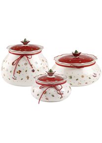 Villeroy & Boch Vorratsdose VILLEROY & BOCH "Dosen-Set Toy's Delight 3er Set bunt", bunt, B:2cm H:2cm L:2cm, Porzellan, Lebensmittelaufbewahrungsbeh&auml;lter, Vorratsdose, Handw&auml;sche wird empfohlen