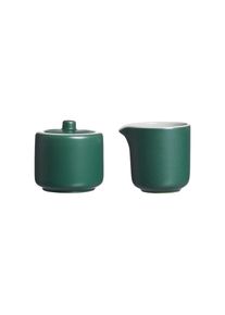 Ritzenhoff & Breker Milch- und Zuckerset RITZENHOFF & BREKER "Milch- und Zuckerset Jasper 2er Set", gr&uuml;n, 2, Keramik, Geschirr-Sets, Milch- und Zuckerset, Sp&uuml;lmaschinengeeignet