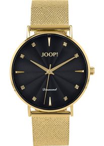 JOOP! Quarzuhr JOOP, gold (goldfarben), Armbanduhren, Damen, Quarzuhr, Armbanduhr, Damenuhr, Edelstahlarmband, analog, Diamant