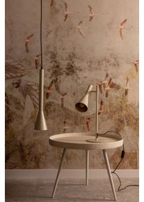 Beistelltisch Woood "Bounds mit Metallbeinen und Multiplex-Zinkbeschichtung &Oslash; 58 x H 44 cm", natur, B:58cm H:44cm T:58cm, Tische, Beistelltisch, 4 cm Randerh&ouml;hung, Metallbeine H&ouml;he 40 cm, Tragkraft 20 kg