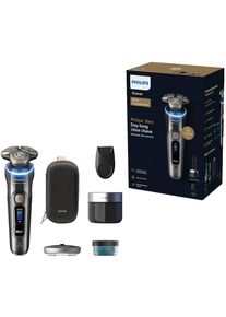 Elektrorasierer Philips "Series i9000 Prestige Ultra XP9402/31", grau (anthrazit), ElektrorasiererB:16cm H:24,5cm T:10,7cm, Elektrorasierer, mit SkinIQ Technologie, inkl. Ladestand, Reiseetui, 1 Kartusche, B:16cm H:24,5cm T:10,7cm