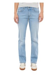 Straight-Jeans Mustang "Damen Style Julia", Damen, Gr. 33, L&auml;nge 32, blau 401, Denim/Jeans, 99% Baumwolle, 1% Elasthan, unifarben, straight fit, Jeans Straight-Jeans