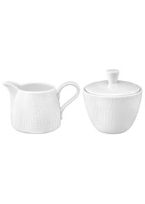 Milch- und Zuckerset Seltmann Weiden "Milch- und Zucker-Set Life Fashion je 260 ml", wei&szlig; (luxury wei&szlig;), 2, Porzellan, Geschirr-Sets, Milch- und Zuckerset, Sp&uuml;lmaschinengeeignet, Mikrowellenfest, Ofenfest