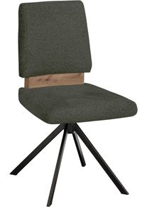 Drehstuhl MASSIVLINE & MORE "Br&uuml;gge 301", moosgr&uuml;n, schwarz, moosgr&uuml;n, B:48cm H:92cm T:59,5cm, Holzwerkstoff, Metall, Stoff, St&uuml;hle, Drehstuhl