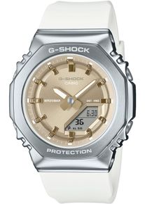Chronograph Casio G-SHOCK, gold (wei&szlig;, gelbgoldfarben), Armbanduhren, Damen, Chronograph, Quarzuhr,Armbanduhr,Damenuhr,Herrenuhr,bis 20 bar wasserdicht, digital
