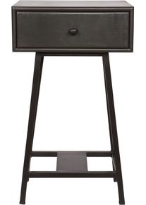 Beistelltisch Woood "Skybox aus Mangoholz mit Schublade, farbig lackiert, 40x30x70 cm", schwarz, B:40cm H:70cm T:30cm, Tische, Beistelltisch, Schublade Innenma&szlig; 34x24x9,5 cm, Holz farbig behandelt