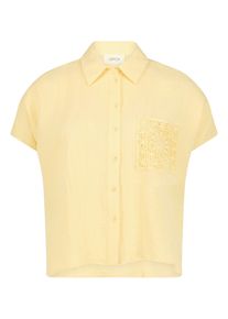 Klassische Bluse Cartoon "Oversize-Bluse mit aufgesetzter Brusttasche", Damen, Gr. 42, gelb (golden haze), Obermaterial: 90% Viskose CV. 10% Polyamid ECONYL(R) PA ECONYL., Blusen Klassische Bluse