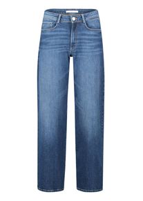 BETTY & CO Taillenhose BETTY & CO "High Waisted-Jeans mit weitem Bein", Damen, Gr. 44, EURO, blau, Obermaterial: 94% Baumwolle CO. 5% Polyester PES. 1% Elasthan EL., Hosen Taillenhose