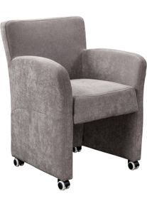 Sessel exxpo - SOFA FASHION "Intenso, Loungesessel, modern", cappuccino, B:66cm H:85cm T:48cm, Zusammensetzung: Polyester 100%, Sessel, Sessel, hohe Bodenfreiheit, frei im Raum stellbar, hoher Sitzkomfort