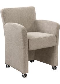 Sessel exxpo - SOFA FASHION "Intenso, Loungesessel, modern", taupe, B:66cm H:85cm T:48cm, Zusammensetzung: PES 95%, NY 5%, Sessel, Sessel, hohe Bodenfreiheit, frei im Raum stellbar, hoher Sitzkomfort