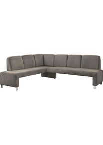 Eckbank exxpo - SOFA FASHION "Intenso, modern, 263/198 cm (B/T)", braun, B:263cm H:92cm T:198cm, Zusammensetzung: Polyester 100%, Sitzb&auml;nke, Eckbank, hohe Bodenfreiheit, frei im Raum stellbar, hoher Sitzkomfort