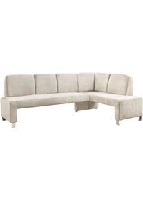 Eckbank exxpo - SOFA FASHION "Intenso, viele Bezugsstoffe Cord, Struktur 243/158 cm (B/T)", beige, B:243cm H:92cm T:158cm, Zusammensetzung: PES 95%, NY 5%, Sitzb&auml;nke, Eckbank, hohe Bodenfreiheit, frei im Raum stellbar, hoher Sitzkomfort