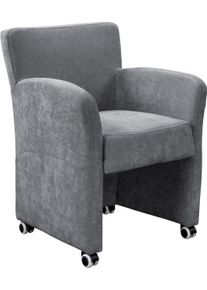 Sessel exxpo - SOFA FASHION "Intenso, Loungesessel, modern", antrazith, B:66cm H:85cm T:48cm, Zusammensetzung: Polyester 100%, Sessel, Sessel, hohe Bodenfreiheit, frei im Raum stellbar, hoher Sitzkomfort