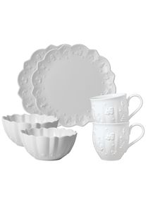 Villeroy & Boch Geschirr-Set VILLEROY & BOCH "Fr&uuml;hst&uuml;cks-Set Toy's Delight Royal Classic 6er Set wei&szlig;", wei&szlig;, 6, Porzellan, Geschirr-Sets, Geschirr-Set, Sp&uuml;lmaschinengeeignet, Mikrowellenfest