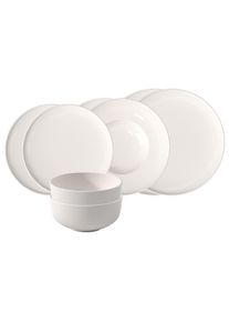 Villeroy & Boch Geschirr-Set VILLEROY & BOCH "Einsteiger-Set Afina 8er Set wei&szlig;", wei&szlig;, 8, Porzellan, Geschirr-Sets, Geschirr-Set, Sp&uuml;lmaschinengeeignet, Mikrowellenfest