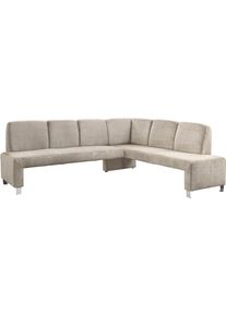 Eckbank exxpo - SOFA FASHION "Intenso, modern, 263/198 cm (B/T)", taupe, B:263cm H:92cm T:198cm, Zusammensetzung: Polyester 100%, Sitzb&auml;nke, Eckbank, hohe Bodenfreiheit, frei im Raum stellbar, hoher Sitzkomfort