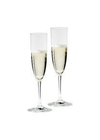 Champagnerglas "Champagner-Fl&ouml;ten Vinum 160 ml 2er Set transparent", bunt (transparent), B:7,4cm H:22,6cm &Oslash;:7,4cm, Glas, RIEDEL THE WINE GLASS COMPANY, Trinkgef&auml;&szlig;e, Champagnerglas, Sp&uuml;lmaschinenfest