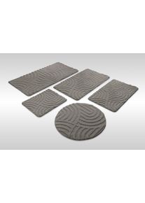 Badematte Wecon Home "Fiete", basalt grau, H:25mm, Oberfl&auml;che: 100% Polyester, Badematten, Badematte, Badteppich, Hoch-Tief-Effekt, weich, rutschhemmend, waschbar, getuftet