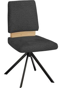 Drehstuhl MASSIVLINE & MORE "Br&uuml;gge 301", anthrazit, schwarz, anthrazit, B:48cm H:92cm T:59,5cm, Holzwerkstoff, Metall, Stoff, St&uuml;hle, Drehstuhl