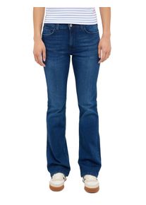 Slim-fit-Jeans Mustang "Damen Style Shelby Slim Boot", Damen, Gr. 33, L&auml;nge 32, 902 dunkelblau, Denim/Jeans, 90% Baumwolle, 8% Polyester, 2% Elasthan, unifarben, slim fit, Jeans Slim-fit-Jeans