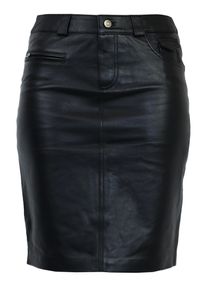 Bleistiftrock RICANO "Lederrock 0132 Skirt", Damen, Gr. XL, schwarz, Obermaterial: 100% Lammnappaleder LANA., schmal, R&ouml;cke Bleistiftrock, Handgefertigt aus echtem Leder