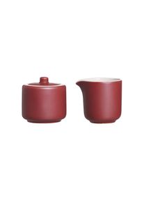 Ritzenhoff & Breker Milch- und Zuckerset RITZENHOFF & BREKER "Milch- und Zuckerset Jasper 2er Set", lila (beere), 2, Keramik, Geschirr-Sets, Milch- und Zuckerset, Sp&uuml;lmaschinengeeignet