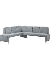 Eckbank exxpo - SOFA FASHION "Intenso, modern, 263/198 cm (B/T)", dunkelgrau, B:263cm H:92cm T:198cm, Zusammensetzung: Polyester 100%, Sitzb&auml;nke, Eckbank, hohe Bodenfreiheit, frei im Raum stellbar, hoher Sitzkomfort